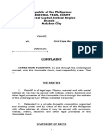 Republic of The Philippines Regional Trial Court National Capital Judicial Region Branch - Malabon City