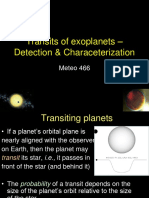 Transits of Exoplanets - Detection & Characeterization: Meteo 466