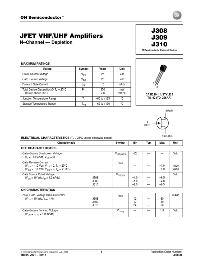 Technical Specifications and Performance Characteristics for ON