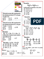 ficha de ejercicios de algebra N°07 1° y 2° de secundaria