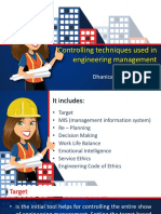 Controlling Techniques Used in Engineering Management: Dhanica Joy P. Padios