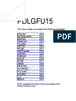 Pdlgfu15: PDLGFU15 User's Guide