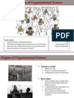 L3 - Origin and Evolution of Organizational Science