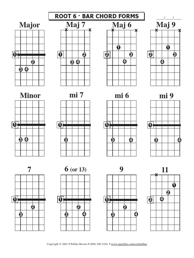 Bar Chord-Forms PDF | PDF