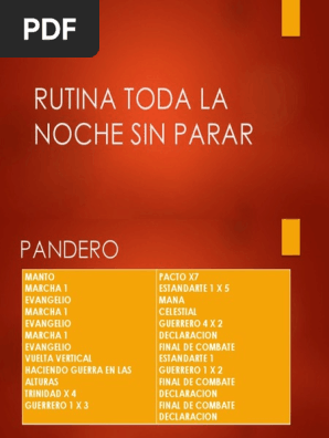Rutina Toda La Noche Sin Parar scribd