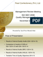 Management Review Meeting Presentation For QMS (Example)