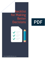 The Checklist For Making Better Decisions