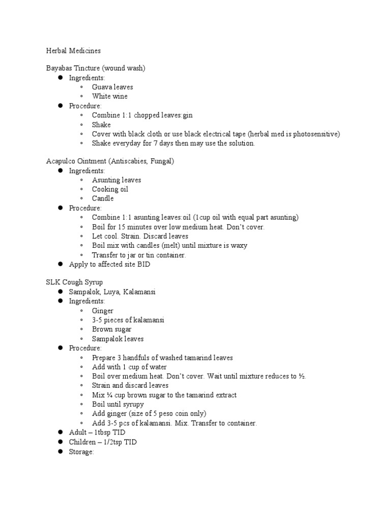 Homemade Herbal Remedies Instructions and Recipes for Wound Wash