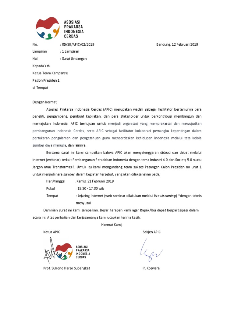 Surat Undangan Webinar