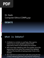 Dr. Seals Computer Ethics COMP4730: Debate