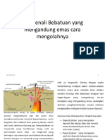 Mengenali Bebatuan Yang Mengandung Emas Cara Mengolahnya