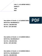 Description of Goods: 2, 4-D AMINE 840G/L BATCH No: RA18RAA0117 Net WT.: 248.000 KGS GR WT.: 257.200 KGS