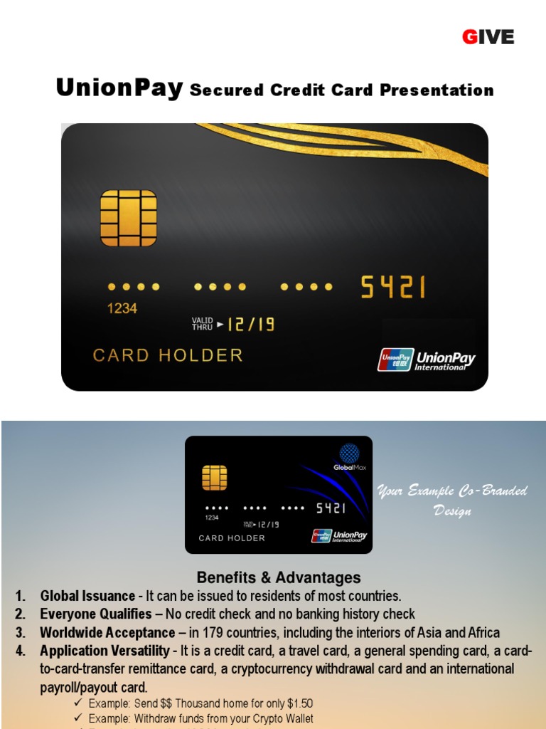 UnionPay Secured Credit Card Overview | PDF | Credit Card | Payments