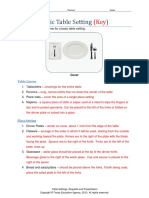 Basic Table Setting Key