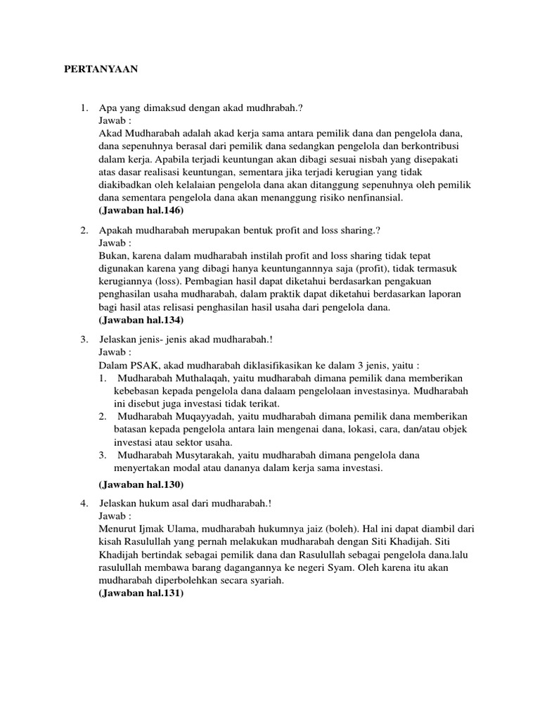 Pertanyaan Bab 7 Kel 7 Akuntansi Syariah