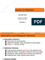 Introduction To Statistics: Kosuke Imai