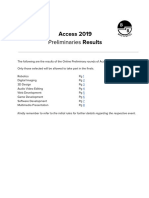 Access 2019 Prelims Results