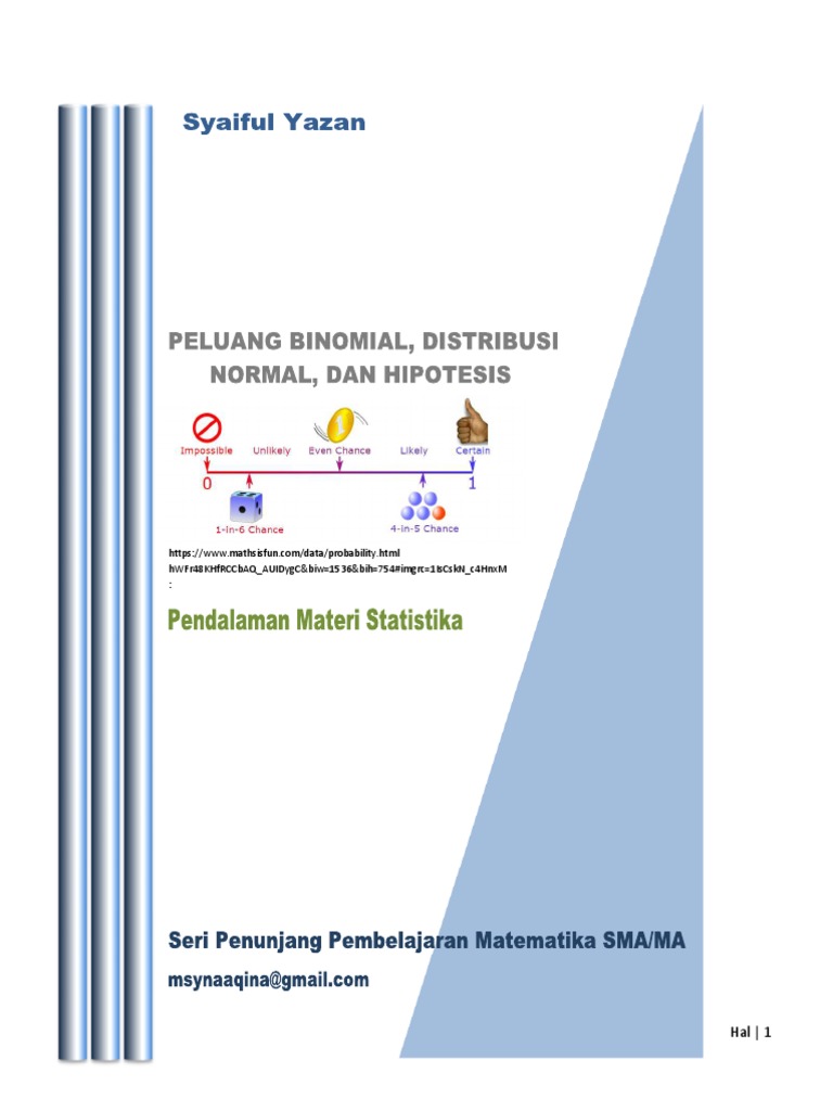 Peluang Binomial Distribusi Normal Pdf