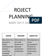 Project Planning: Mary Joy P. Dizon