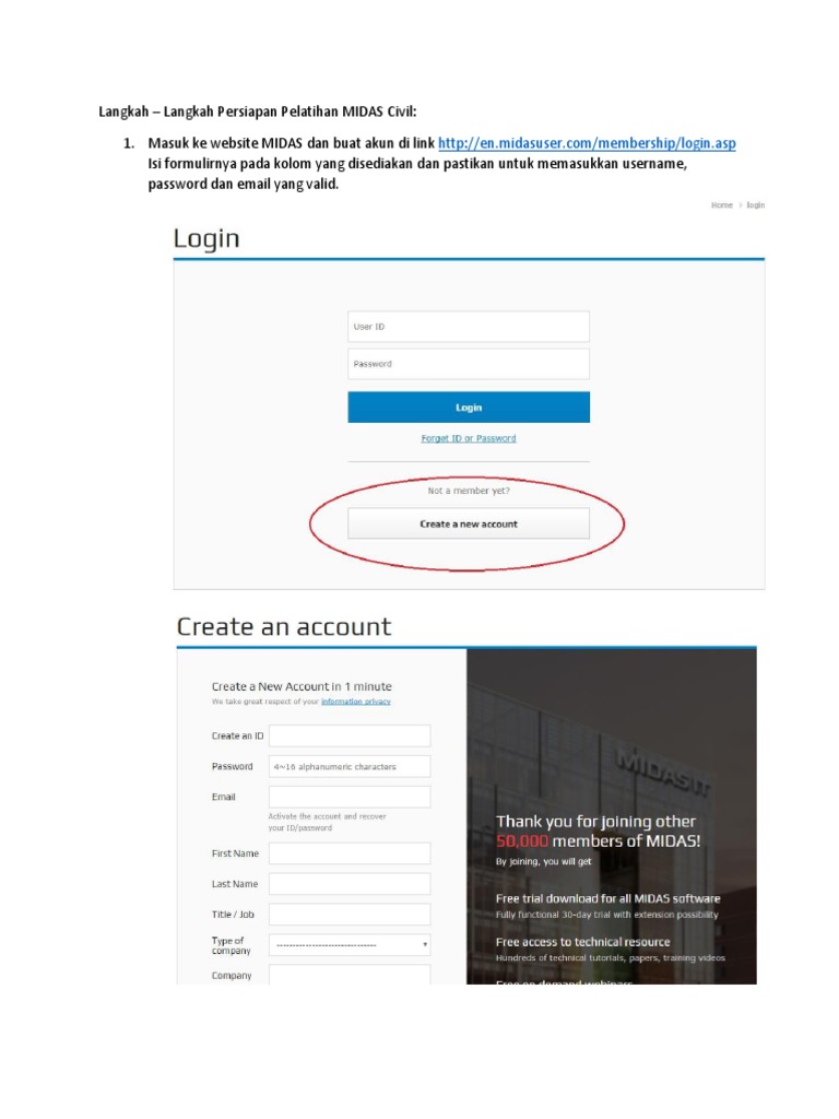 Tutorial Membuat Trial Key MIDAS | PDF