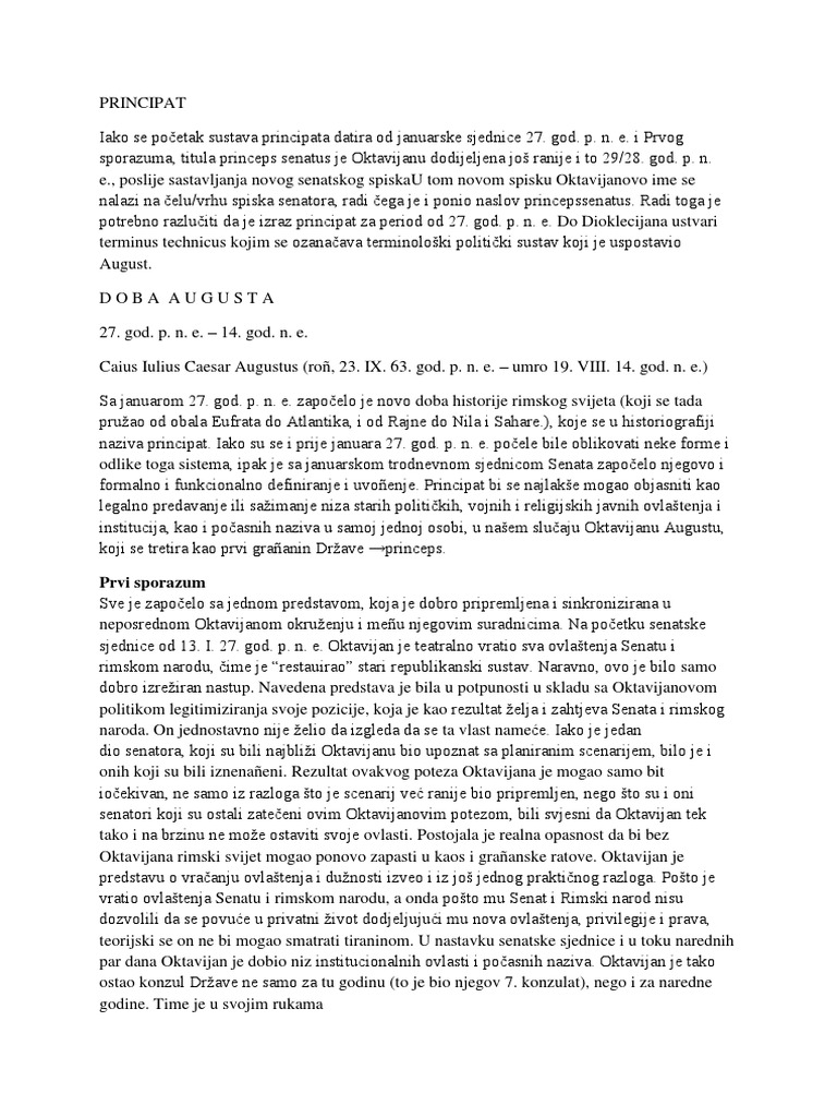 Principat Prvi Dio Pdf