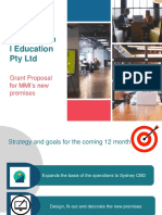 MMI Professiona L Education Pty LTD: Grant Proposal For MMI's New Premises
