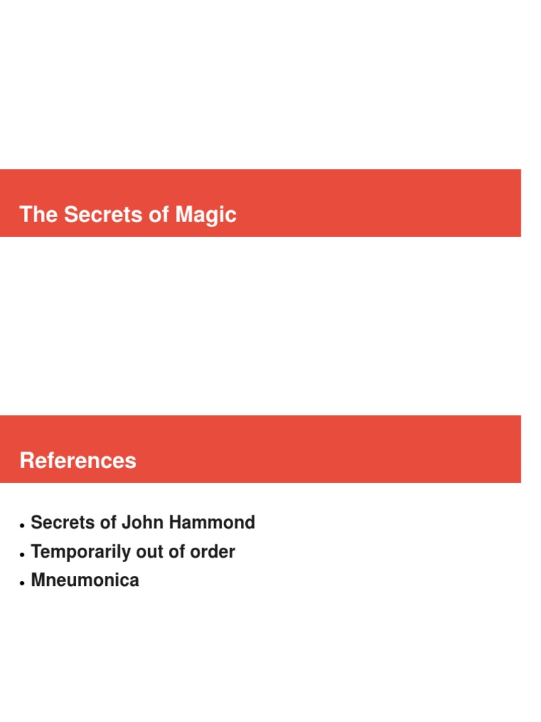 References For Secrets | PDF