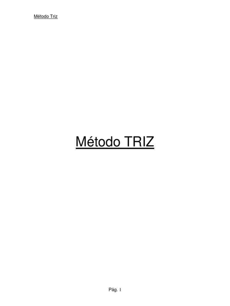 40 Principios del Método TRIZ | PDF | Sistema operativo | Papel