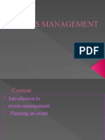 Events Management Introduction