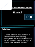 Maintenance Management