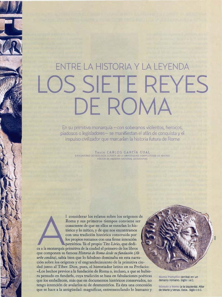 Los Siete Reyes de Roma | PDF | Romulus y Remus | Roma antigua