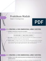 Praktikum Matlab: Chapter 2-Creating Arrays