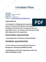 Curriculum Vitae: Technical Qualification