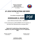 Rosemarie B. Nisnisan: Dr. Cecilio Putong National High School