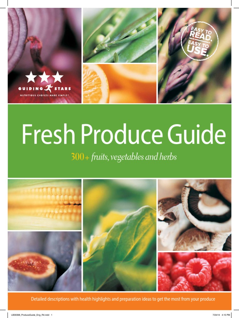 Lb Produceguide Eng R4 Pdf Vegetables Nutrition Facts Label