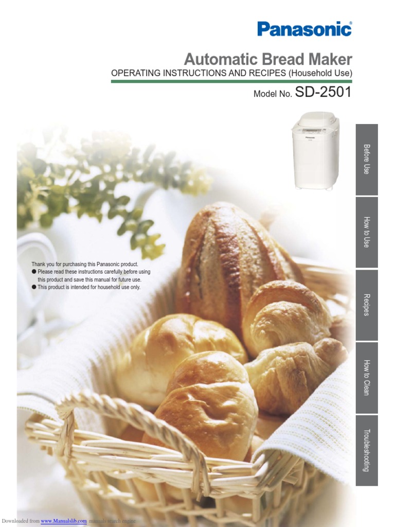 Panasonic Automatic Bread Maker | PDF | Flour | Breads