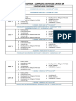 Work Organization - Complete Advanced Units 6-14: Unit Contents and Timetable