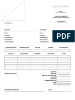 Purchase Order: Company Name