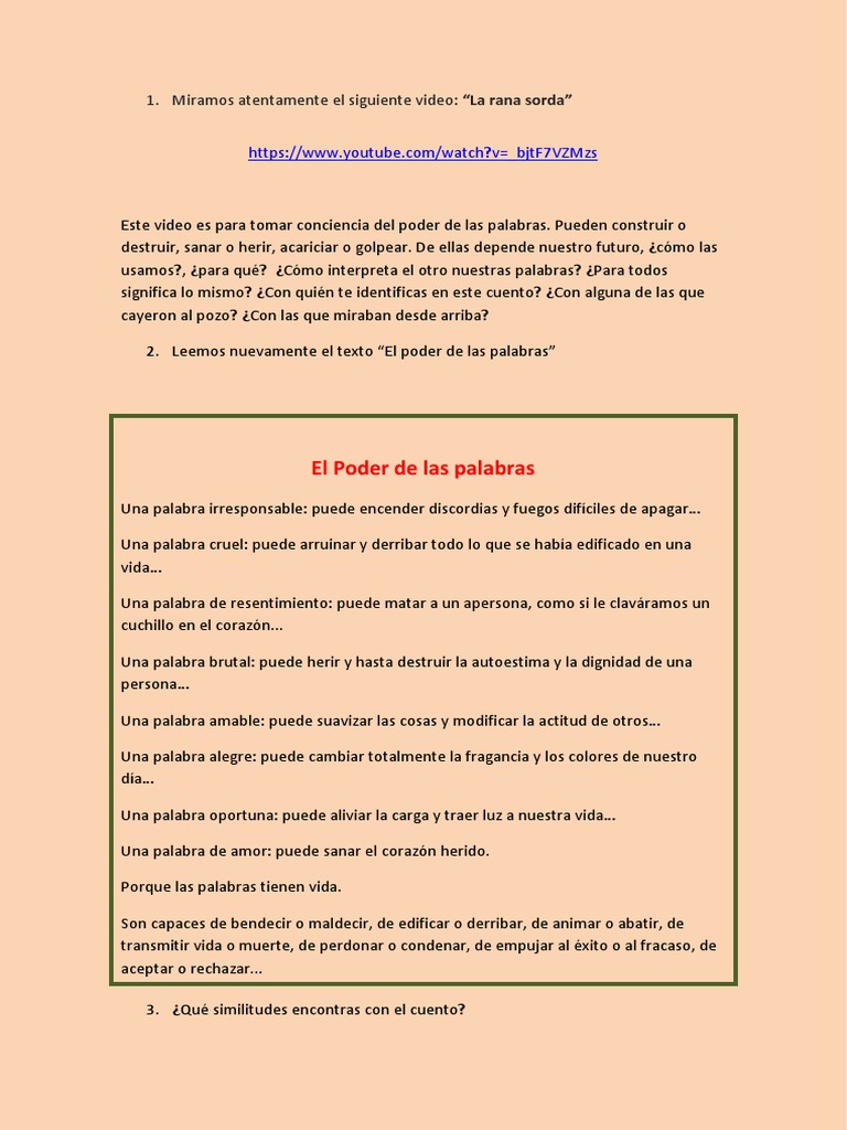 El poder transformador de las palabras | PDF | Crecimiento personal y ...