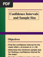 Confidence Intervals and Sample Size