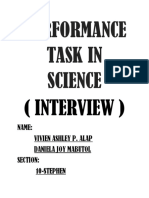 Performance Task in Science