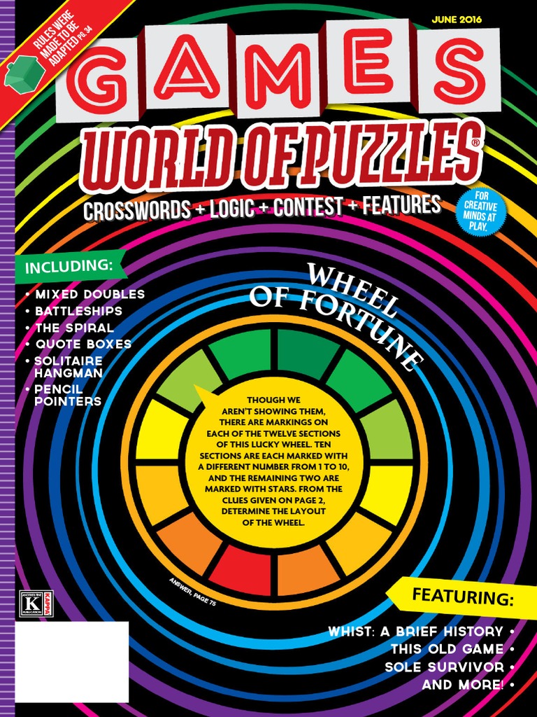 Games Wolrd of Puzzles December 2016 PDF, PDF, Crossword