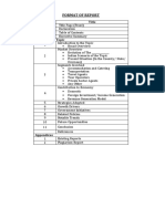 Format of Report: Chapter No. Title