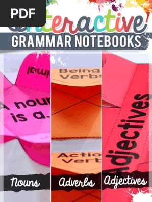 Grammar Interactive Notebook Freebie