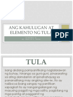 Ang Kahulugan at Elemento NG Tula