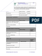 Sample of Exit Form
