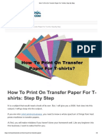 How To Print On Transfer Paper For T-Shirts