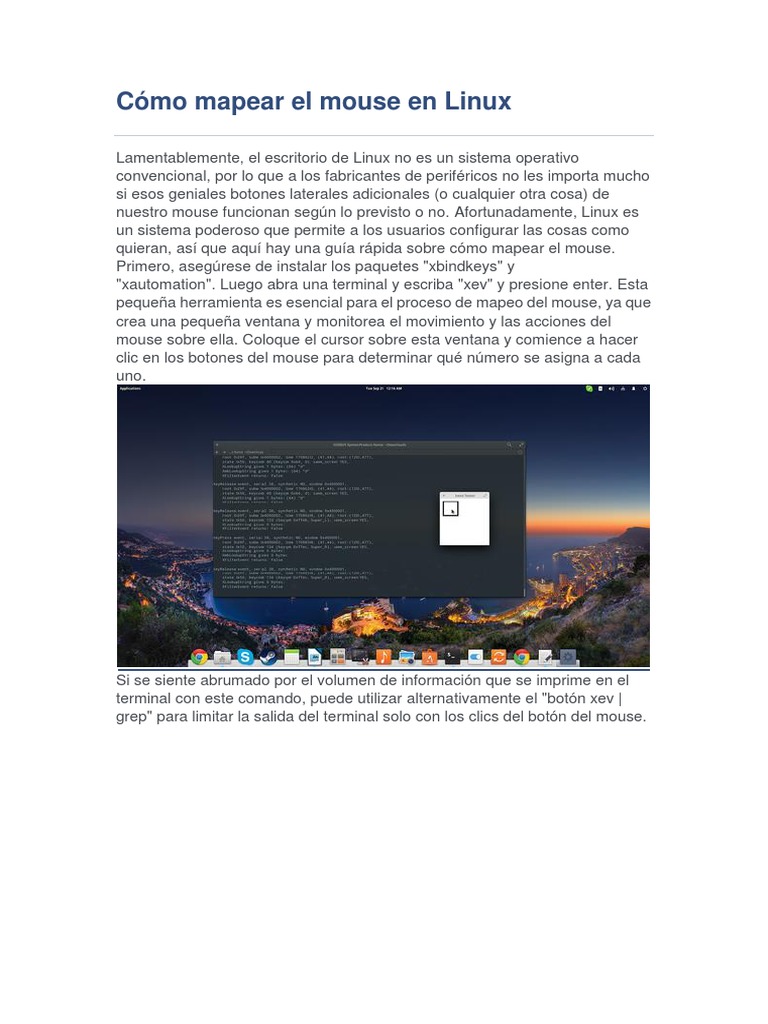 Mapea tu Mouse en Linux | PDF | Point and Click | Informática
