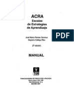 Manual Escala de Estrategias de Aprendizaje ACRA Tea Ed PDF