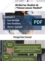 Materi Al-Qur'an Hadist Di Madrasah: "Unsur-Unsur Hadist"